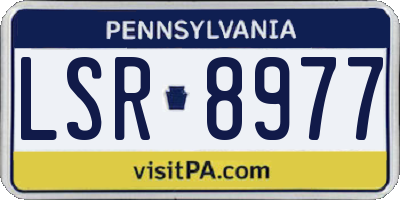 PA license plate LSR8977