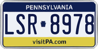 PA license plate LSR8978