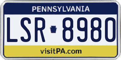 PA license plate LSR8980