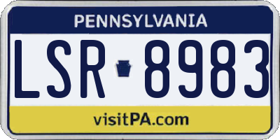 PA license plate LSR8983