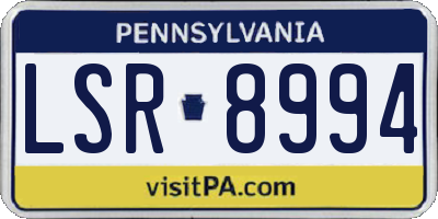 PA license plate LSR8994