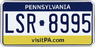 PA license plate LSR8995