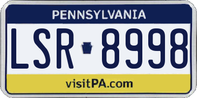 PA license plate LSR8998