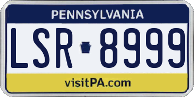 PA license plate LSR8999