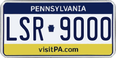 PA license plate LSR9000
