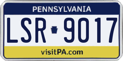 PA license plate LSR9017