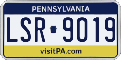 PA license plate LSR9019
