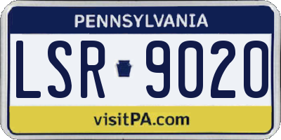 PA license plate LSR9020