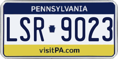 PA license plate LSR9023