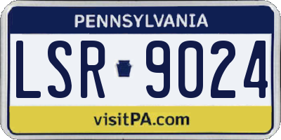PA license plate LSR9024