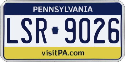 PA license plate LSR9026