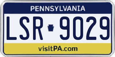 PA license plate LSR9029