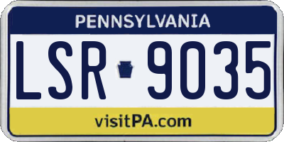 PA license plate LSR9035