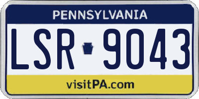 PA license plate LSR9043