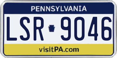 PA license plate LSR9046