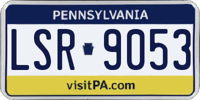 PA license plate LSR9053