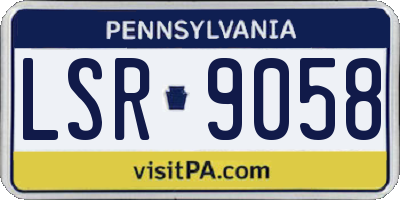 PA license plate LSR9058