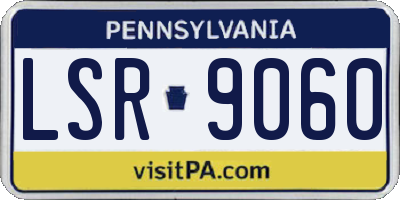 PA license plate LSR9060