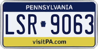 PA license plate LSR9063
