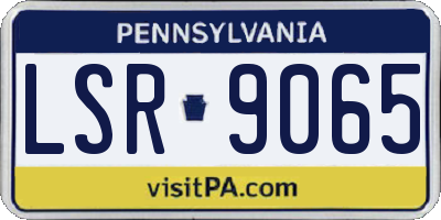 PA license plate LSR9065