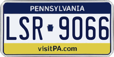 PA license plate LSR9066