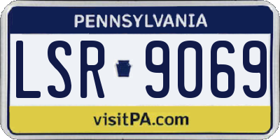 PA license plate LSR9069