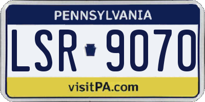 PA license plate LSR9070
