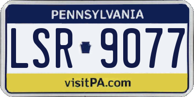 PA license plate LSR9077