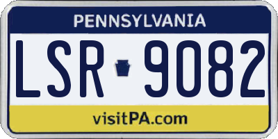 PA license plate LSR9082