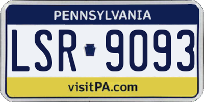 PA license plate LSR9093