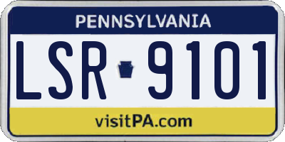 PA license plate LSR9101