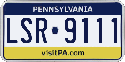PA license plate LSR9111