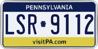 PA license plate LSR9112
