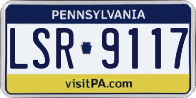 PA license plate LSR9117