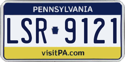 PA license plate LSR9121