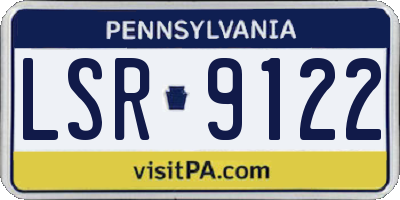 PA license plate LSR9122