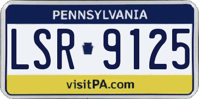 PA license plate LSR9125