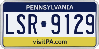 PA license plate LSR9129