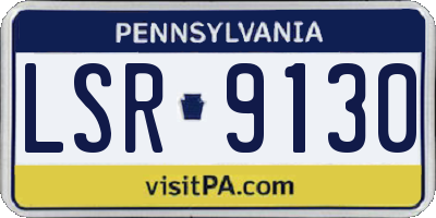 PA license plate LSR9130