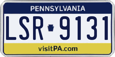 PA license plate LSR9131