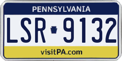 PA license plate LSR9132