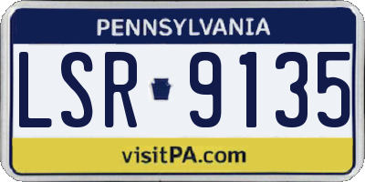 PA license plate LSR9135