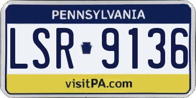 PA license plate LSR9136