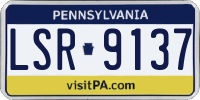 PA license plate LSR9137