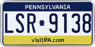 PA license plate LSR9138