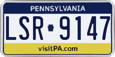 PA license plate LSR9147