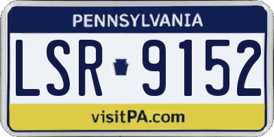PA license plate LSR9152