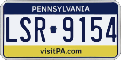 PA license plate LSR9154