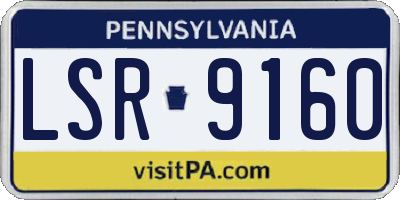 PA license plate LSR9160
