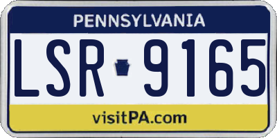 PA license plate LSR9165